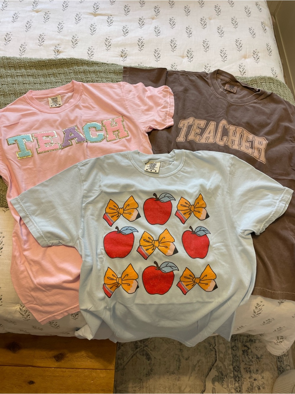Comfort Colors teacher tee bundle of three